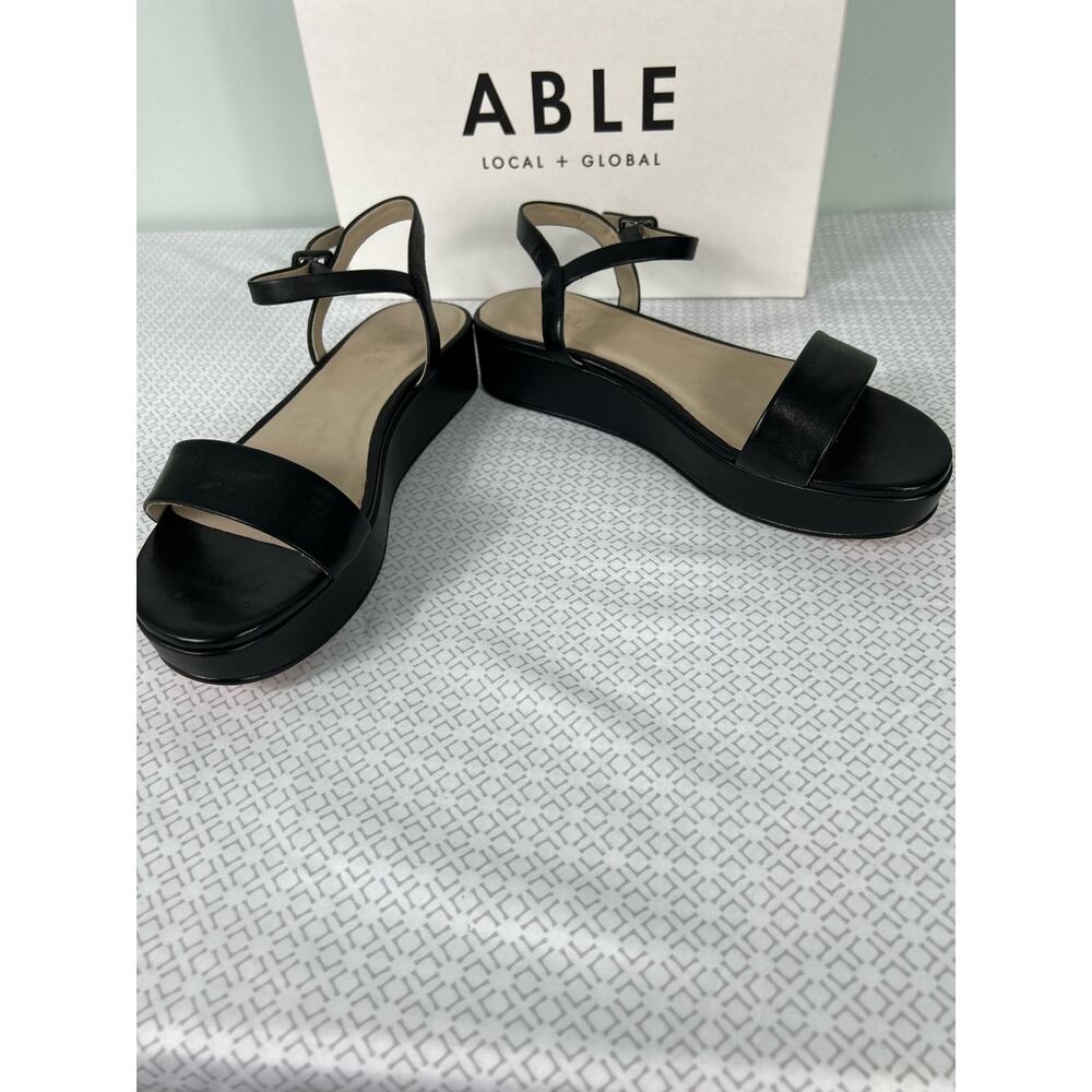 Like New Able Black Larissa Platform Sandals - Picture 7 of 12